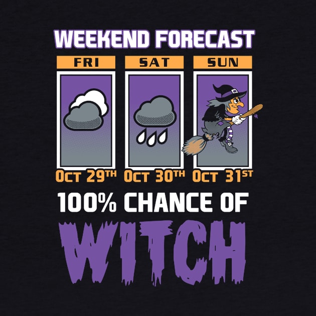 Weekend Forecast - 100% Chance of Witch - Cartoon Halloween by Nemons